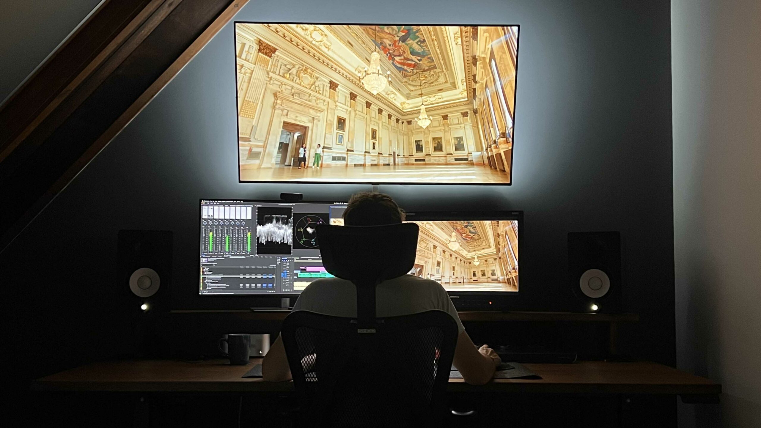 Image of the facilities at post-production house, Lambda Films